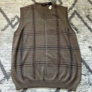 Van Heusen Brown Sweater Vest Size L